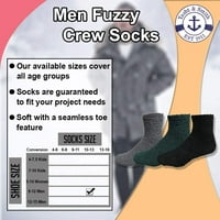 Yacht & Smith Mens Fuzzy чорапи, мек топъл зимен чехъл Плюшен чорап