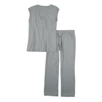 Майчинство старчески Без ръкави отгоре и панталони пижама комплект -- Предлага се в плюс размер