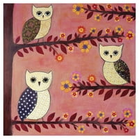 Marmont Hill Wise Owls Print на опаковани платно