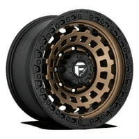 Алуминий на гориво Dim D Zephyr 17x9in Matte Bronze с покритие на черен топ мъниста, D63417908445