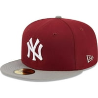 Мъжката нова ера Кардинал Ню Йорк Янкис Двуцветни цветни 59Fifty монтирана шапка