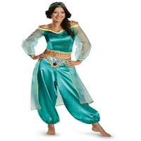 Прикрийте дамските Disney Aladdin Jasmine Sassy Prestige Costume Green Jr