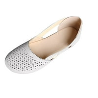 Asdoklhq сандали за жени жени Лятна модна ежедневна сандали ежедневни плоски плътни цветни обувки за вратички Бежов 42