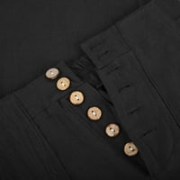 Товарни панталони жени торбисти разчистен гореща продажба Женски моден солиден цвят удобен ежедневен джобен памук и спално бельо каприс