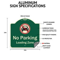 Знак на дизайнерския дизайнер на подписи - няма зона за теглене на паркинг с дясна стрелка