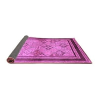 Ahgly Company Indoor Square Oriental Purple Traditional Area Rugs, 5 'квадрат