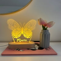 Персонализиран LED пеперуда Име Светлина