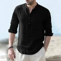 Мъжко бельо риза с дълъг ръкав ежедневни Бутон надолу хипи Плаж леки върхове с джоб