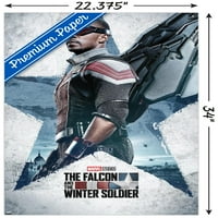 Marvel Falcon и Winter Soldier - Falcon One Lift Sall Poster с pushpins, 22.375 34