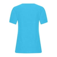 Плюс размер блузи за жени Плътен цвят венчелистче Ръкав в врата туники върхове Случайни Лято тениска КСЛ-5КСЛ