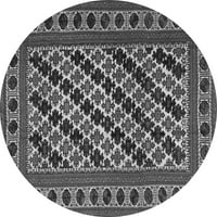 Ahgly Company Indoor Round Персийски сиви традиционни килими, 4 'кръг