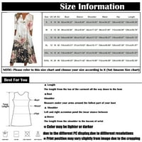 Рокли за жени свободни отпечатани отпечатани ръкави от ръкав а-лайн рокли l