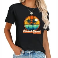 Retro Kiawah Island Южна Каролина Лято 90-те Beac Най-добрата летна графична тениска за жени, мека и дишаща ежедневна топ