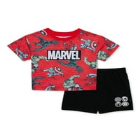 Марвел малко момче Отмъстителите печат пижама комплект, 2-парче, размери 12м-5т