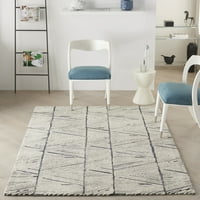 Nourison Vail Modern Eclectic White Blue 3'9 5'9 килим