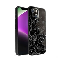 Калъф за черни котлети- Дегина за iPhone Plus Case Men Women, гъвкав силиконов шоков калъф за iPhone Plus