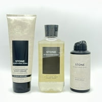 Bath & Body Works Stone Men's Body Cream, Body Wash & Body Spray 3 части сноп пакет