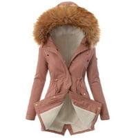 Топли зимни палта за жени с дълга дължина Екстремно студено време изпреварва се сгъстяват пухкави топлинни якета надолу