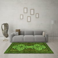 Ahgly Company Indoor Rectangle Abstract Green Modern Area Rugs, 5 '8'