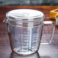 Мини мярка тежко стъкло, измервания многоцелеви течност и сухо измерване изстрел стъкло, мерителна чаша градуирани с капак стъкло многофункционална млечна чаша за дома