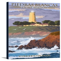 Piedras Blancas Light Station - Калифорния - Плакат за фенер