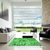 Ahgly Company вътрешен правоъгълник с шарени неонови зелени килими, 5 '7'