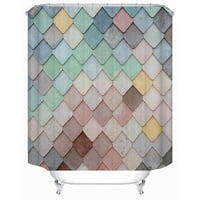Goory 180x стилен отпечатан устойчив водоустойчив водоустойчив полиестер декор за баня душ завеса винтидж удебелен цвят на банята градиент цвят