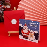 Коледна поздравителна картичка Дядо Коледа Карикатура Съобщение Креативна карта празник изненада коледна подарък Коледни пожелания