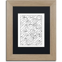 Търговска марка изобразително изкуство кръгове платно изкуство от Кати г. Аренс, Черен мат, бреза рамка