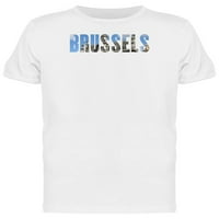 Брюкселско име на град с фото тениска мъже -Маг от Shutterstock, мъжки малки