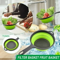 Кошница за кухненски филтър с дръжка плодове и зеленчукови кошници за миене кръгли плодове и зеленчукова тава