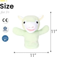 Марионетка агнешка ръка, плюшена играчка за овце с подвижна уста за представяне на игри, детска градина и роля, играеща детски подаръци за рожден ден за момчета и момичета
