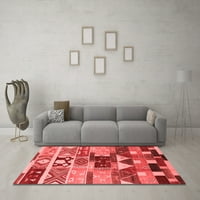 Ahgly Company Indoor Square Oriental Red Industrial Area Rugs, 7 'квадрат