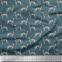Soimoi Crepe копринена тъкан Далматиан за печат на кучета от широк двор