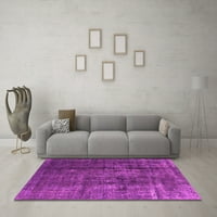 Ahgly Company Indoor Round Ориенталски розови килими от индустриална зона, 5 'кръг