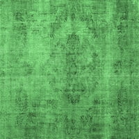 Ahgly Company Indoor Rectangle Persian Emerald Green Bohemian Area Rugs, 5 '8'