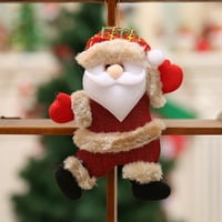Veki орнаменти декорации Дядо Коледа Hang Snowman Toy Christmas Doll Decor Decor Rose Bead Garland