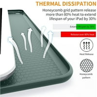 Durasafe Cases iPad Pro Gen [Pro 2nd 3 -ти 4 -ти] с мек силиконов гръб и капак на флип стойка - тъмно зелено