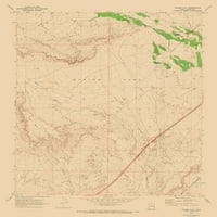 Topo Map - датски плосък Quad Quad - USGS - 23. 29. - Матова художествена хартия