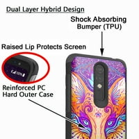 Metkase Hybrid Slim Phone Case, съвместим с Coolpad Legacy Brisa - FO Mandala