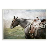 Ступел индустрии конна езда ферма пейзаж животните живопис стена плакет от мили Вила