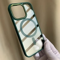 Магнитно за калъф за телефон iPhone Pro, ясен [съвместим с magsafe] [анти пожълтяване] прозрачен TPU акрил за цялото тяло на цялото тяло за защитен калъф за iPhone Pro - Pink