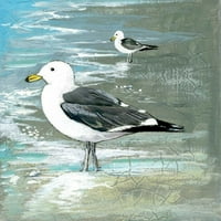 Gorham, Gregory Black Modern Framed Museum Art Print, озаглавен - Sea Birds I