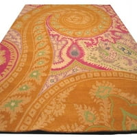 Ръчно тъфтинг вълна оранжев преходно флорални Пейсли килим