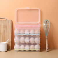 DeYuer Egg Storage BO с висок капацитет против сблъсък прозрачен видима решетка хладилник яйце прясно поддържане на кухненски аксесоари, чисти