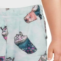 Чудо Нация Момичета Плюшени Печат Пижама Панталони, Размери 4 - & Плюс