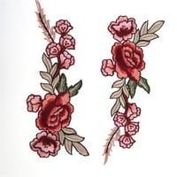 Нова апликация на розово цвете флорално шиене на петна значка готино бродирано бродирано