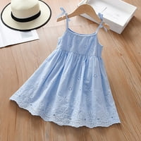 Vedolay Summer Jumpsuit Girls 'Romper Kids Jumpsuits Button Down Ruffle Leave Leaveless Summer Clothes, Blue 5- години