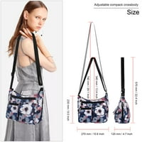 Crossbody Bag for Women - Мулти -джобна чанта за рамо в лека тежка чанта за пратеник ежедневна печатна чанта за чанта за чанта за чанта