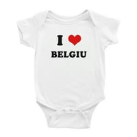 Сърце belgiu love belgiu забавни бебешки комбинези новородени дрехи